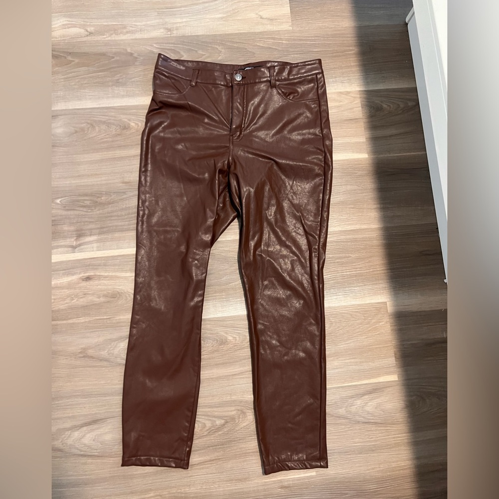 Faux leather pants